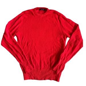 Vintage Peter Scott Red Crew Neck Wool Lambswool Sweater